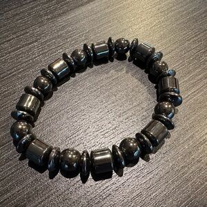 Black Beaded Bracelet